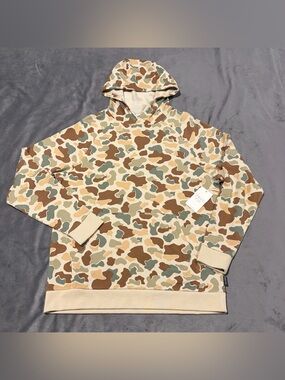 Free Fly Lighweight Hoodie Mens Small Vintage Camo Bamboo Fleece Performance